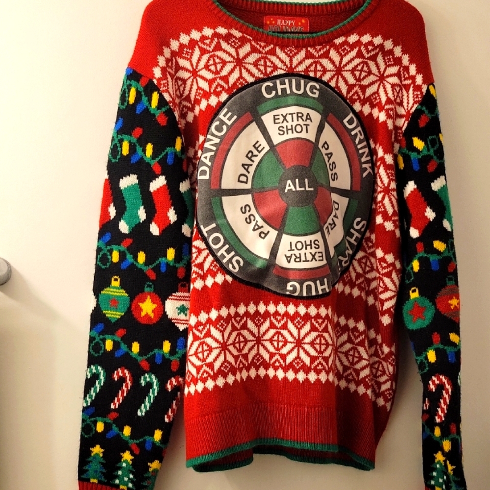 Festive Red and Green Holiday Sweater